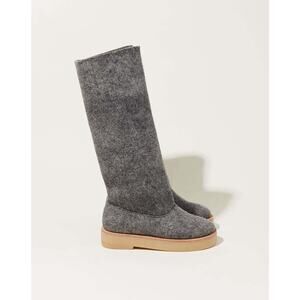 NIB Lauren Manoogian Felt Form Boot in Grey Melange - 38